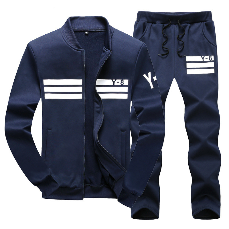 Tracksuits Men's Sporting Suit Casual Tracksuit Men Autumn Sportswear 2Pc Sweatshirt Pants Clothing Sets Plus Size 7Xl 8Xl 9Xl 230213