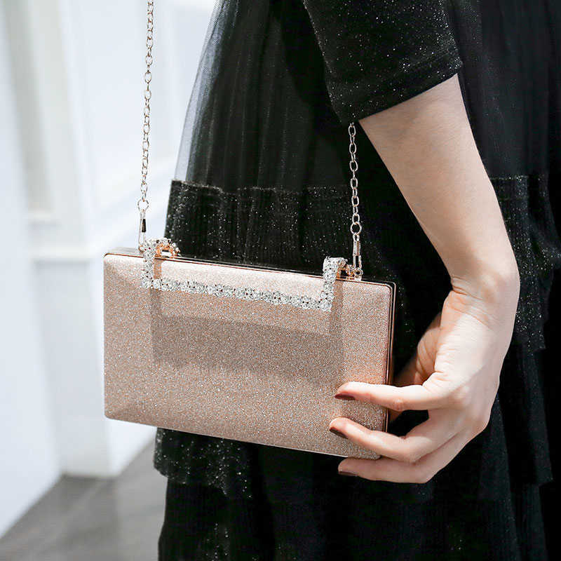 Clutch Bags Yoreai 2023new Women Diamond Evening Fashion Chain Banquet Wallets Wedding Dinner Mobile Phone Packs Party Pack 230213