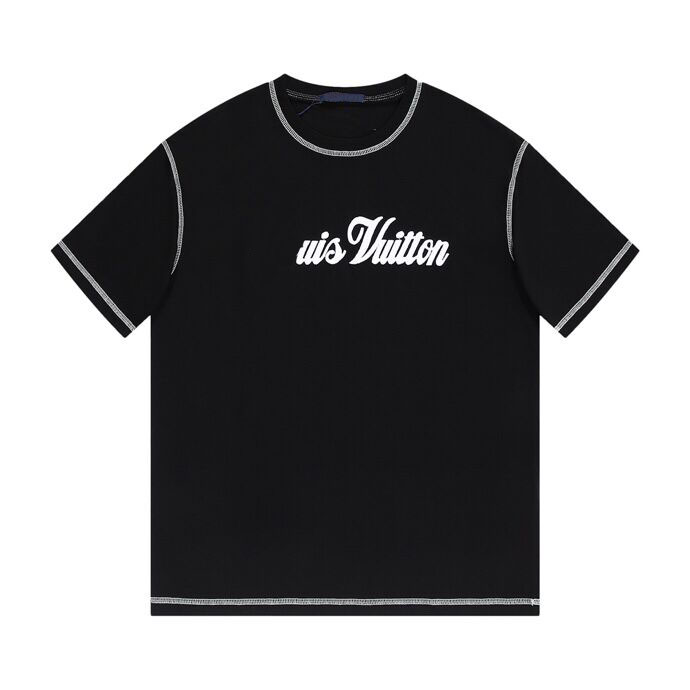 Men's Plus Tees & Polos Street trend short sleeve men's T-shirt high street shirt unisex T-shirt round neck letter print student sweatshirt s-3xl j9s4, Black
