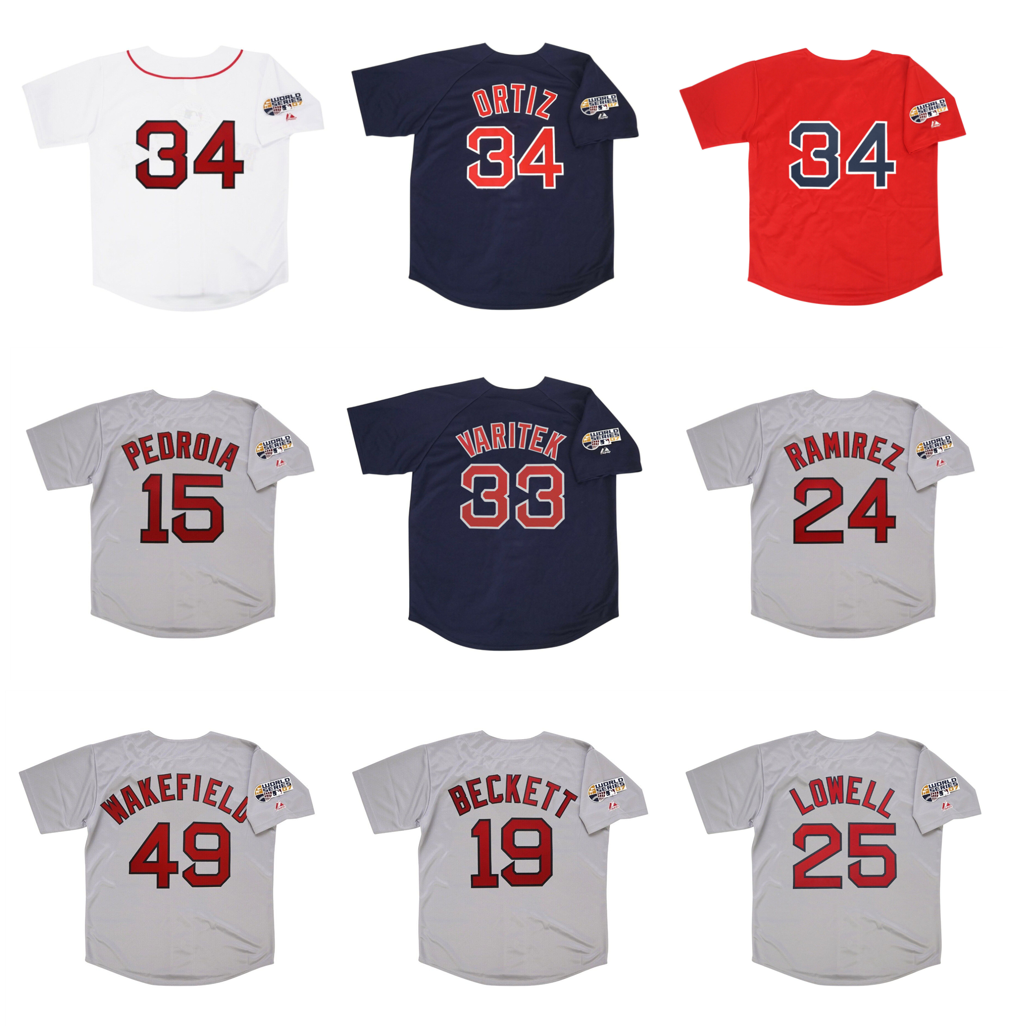 David Ortiz 2007 World Series Boston Baseball Jersey Red Sox Jason Varitek Manny Ramirez Dustin Pedroia Tim Wakefield Josh Beckett Mike Lowell White Grey Size S-4XL, As pic
David Ortiz 2007 World Series Boston Baseball Jersey Red Sox Jason Varitek Manny Ramirez Dustin Pedroia Tim Wakefield Josh Beckett Mike Lowell White Grey Size S-4XL, As pic