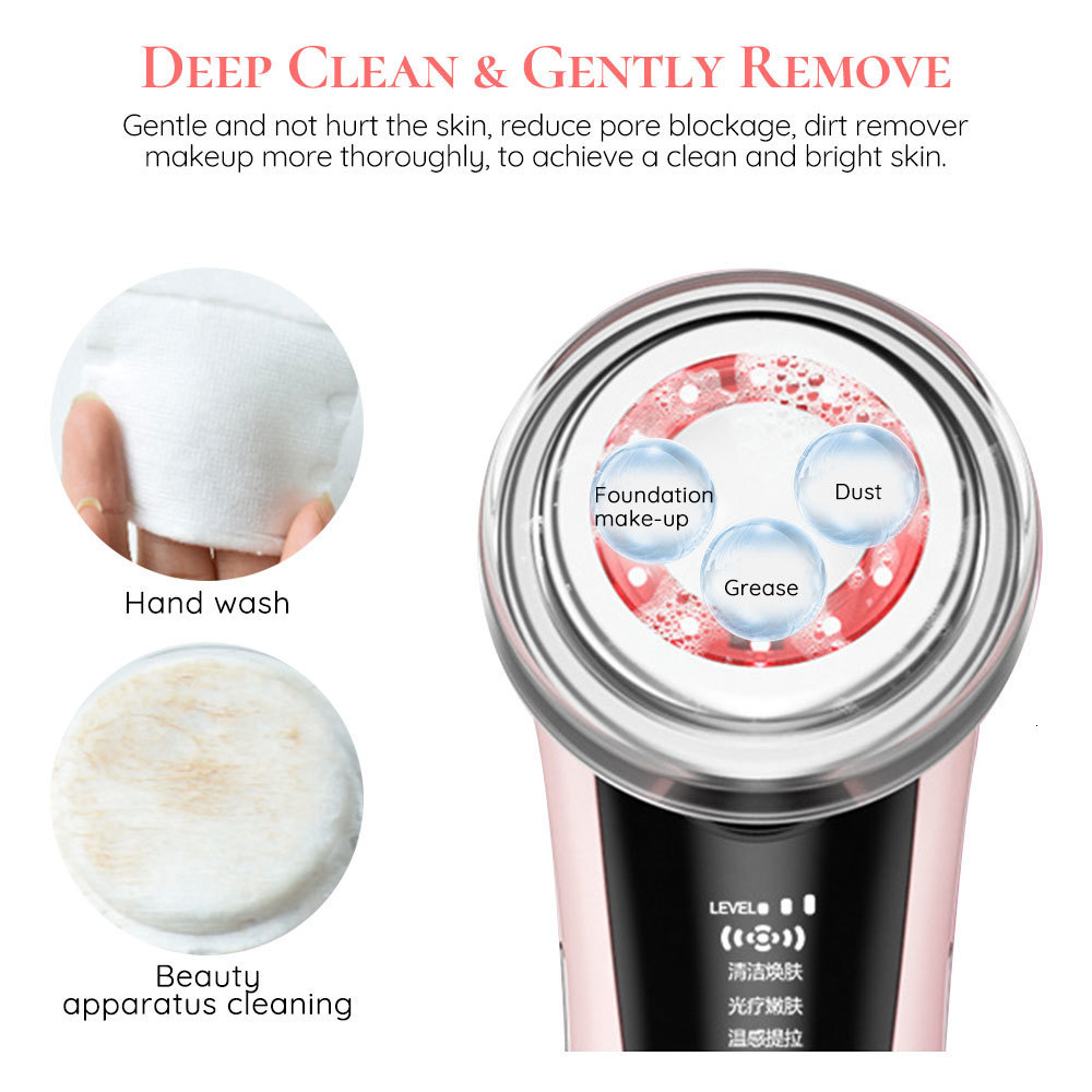 Face Massager 4 In 1 Face Lift Devices Face Massager Led Skin Rejuvenation Machine Ultrasonic Skin Scrubber Blackhead Remover Face Steamer 230211