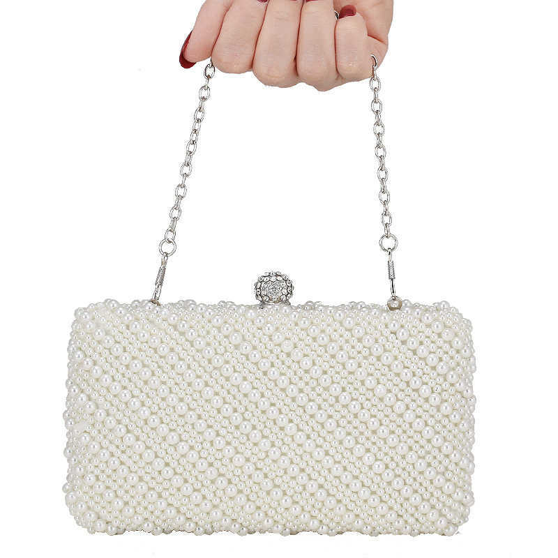 Clutch Bags Yoreai Women s Dinner Bag Pearl Small Square Package Party Phone Handbag Fashion Clutch Pouch Casual Evening Bags Shoulderbag 230213