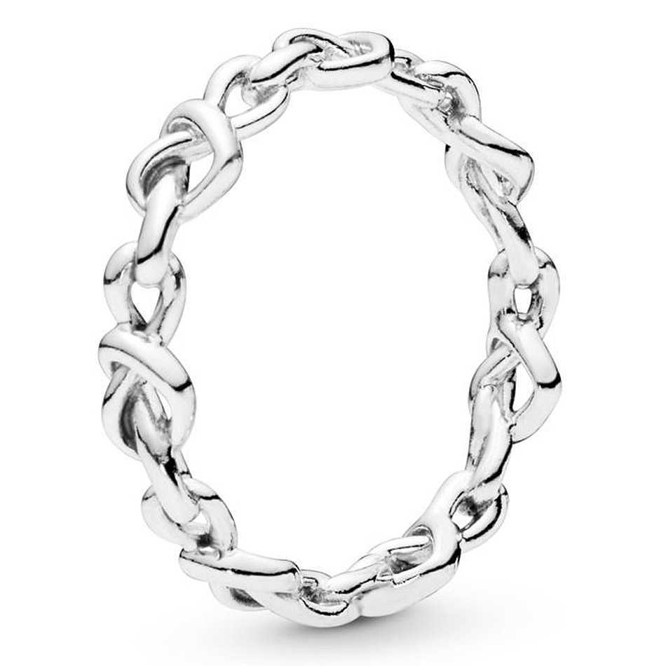 Band Rings Original Pave Love Eternal Braided Alluring Hearts Timeless Zig Zag With Crystal Ring 925 Sterling Silver Ring Europe Jewelry G230213