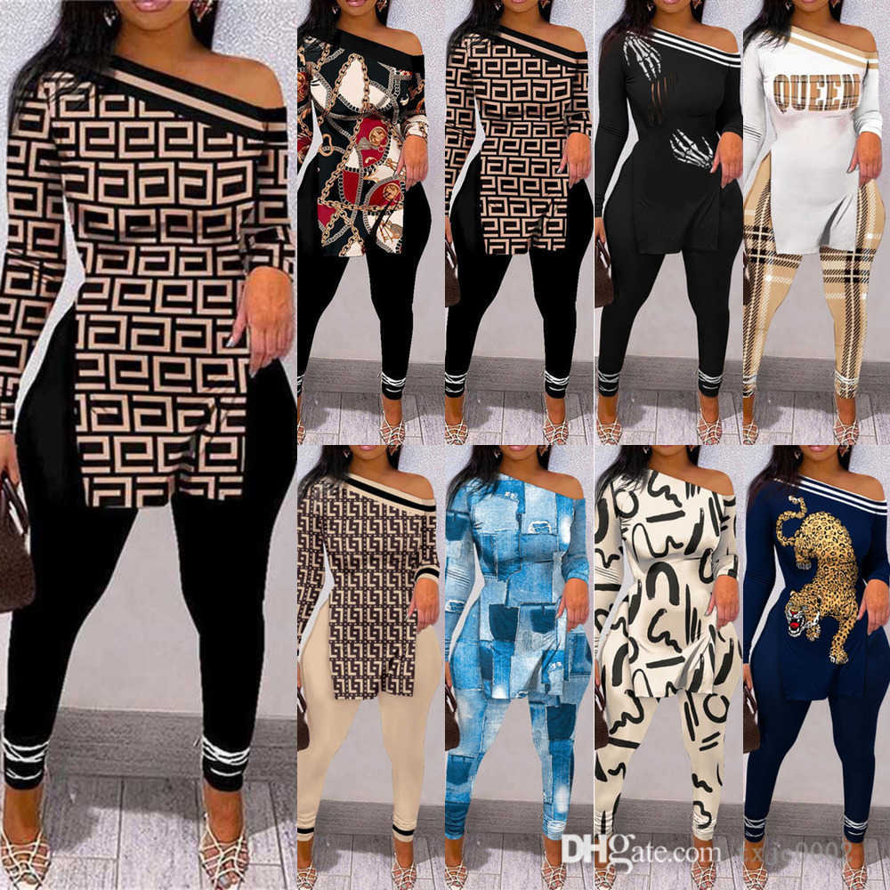 2023 Spring Fall Women Clothing Tracksuits 2 Piece Pants Outfits Sexy Off Shoulder Long Sleeved Split Printed Tops Matching Sets, #3
2023 Spring Fall Women Clothing Tracksuits 2 Piece Pants Outfits Sexy Off Shoulder Long Sleeved Split Printed Tops Matching Sets, #3