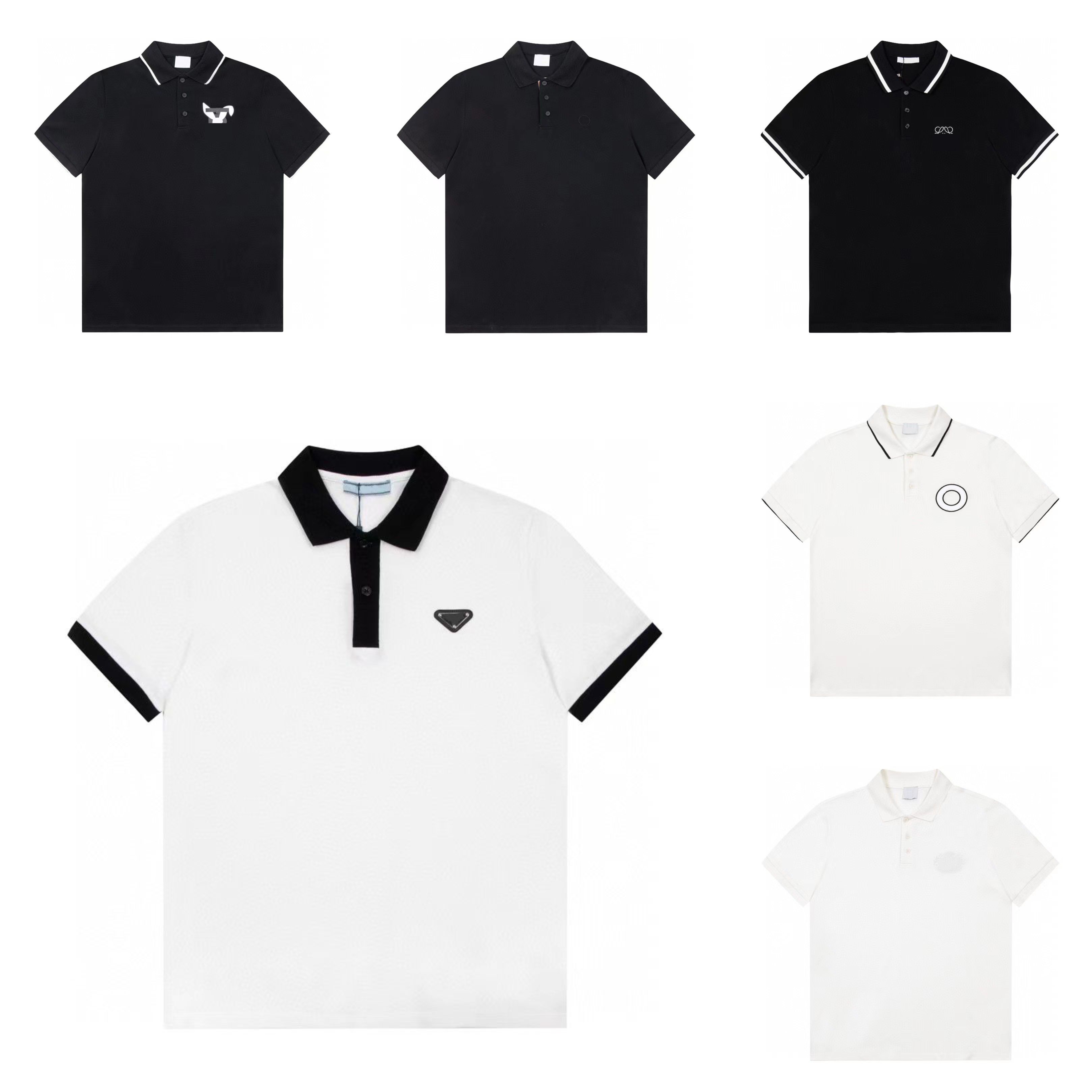 Mens Designer men's Polos t shirt tees high-end Stylist Letter Cotton V Neck men Tops Tees Woman Tshirts Luxury Casual couple Clothes Asian size XS-L