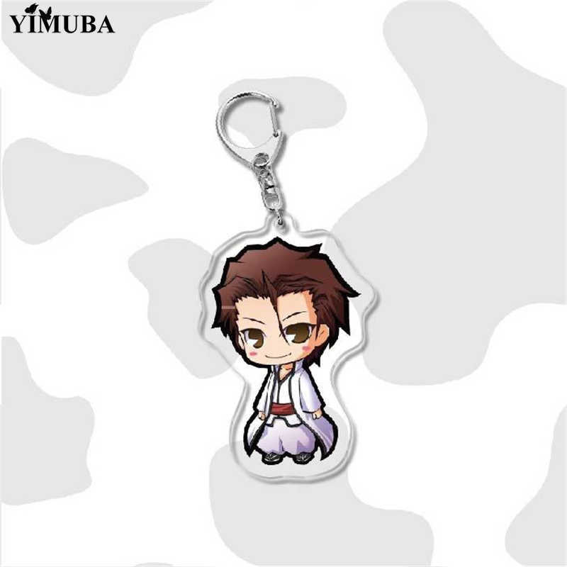 Key Rings Creative Anime Bleach Cartoon Key Chain Adorkable Kurosaki Ichigo Ishida Uryuu Kuchiki Rukia Collection Keychain Bag Charm Gift G230210