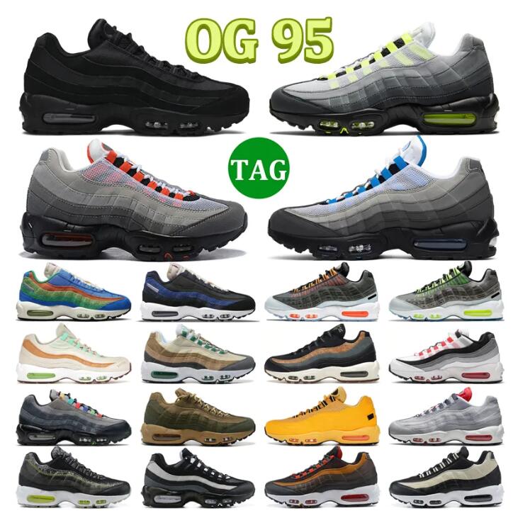 

NEW Designer 95 airmaxs men running shoes 95s Triple Black Worldwide air Bordeaux Neon Throwback Future Club max mens womens trainers sports sneakers runners 40-46, 25