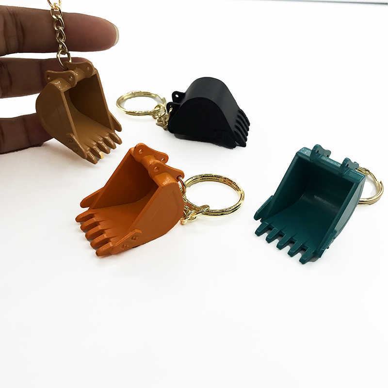 Key Rings Excavator bucket key chain model gift pendant G230210