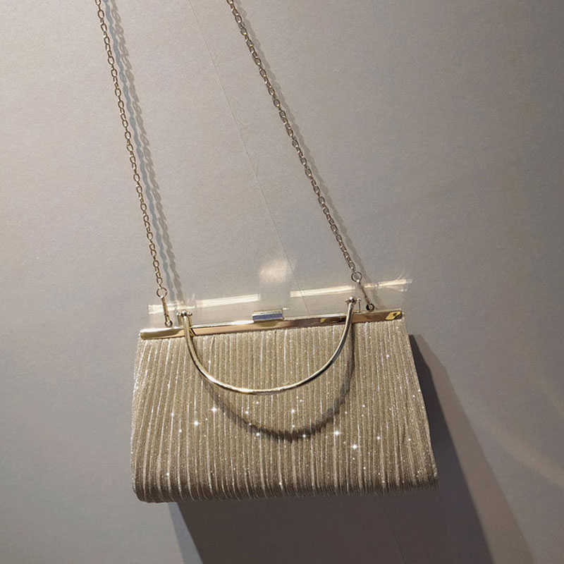 Clutch Bags Yoreai Fashion Women Evening Bag Brand Party Banquet Glitter Pack for Ladies Wedding Clutches Handbag Dinner Chain Shoulder 230213