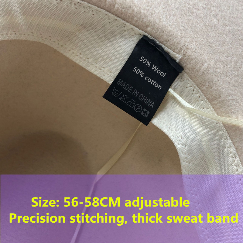 Wide Brim Hats Bucket Hats Trend Unisex Flat Brim Wool Felt Jazz Fedora Hats Men Women Leopard Grain tassel Band Decor Trilby Panama Formal Hats 58-60