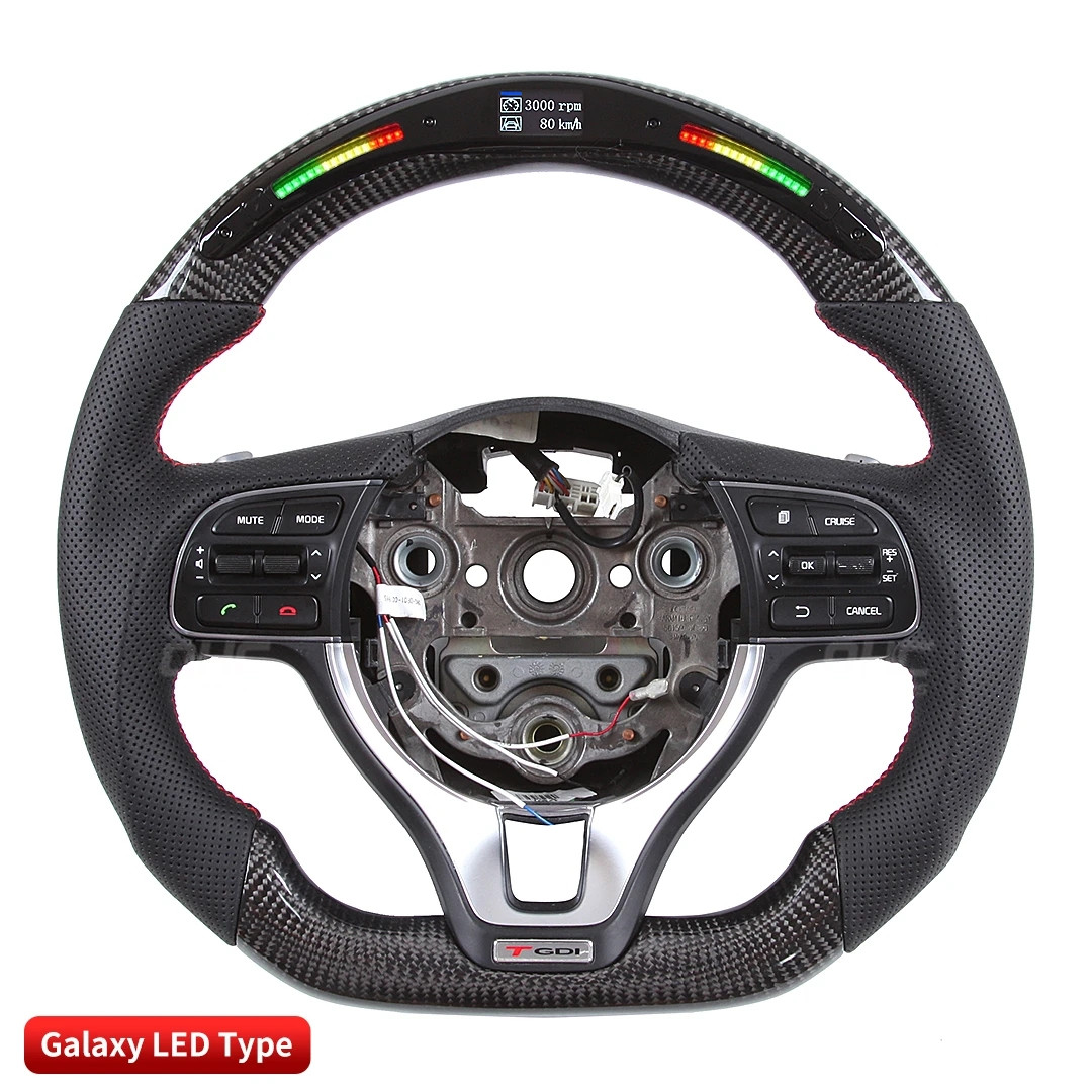 Race Display LED Steering Wheels Compatible for Hyundai KX5 Car Accessories Carbon Fiber Wheel