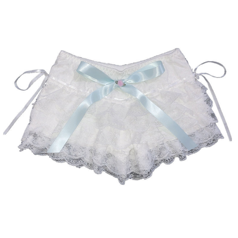 Women's Shorts Multilayer Lace Women Ribbons Flower Ruffles Elastic Waist Cute Cake Lolita for Sweet Girls Kawaii Clothes 230214, Blue white shorts
Women's Shorts Multilayer Lace Women Ribbons Flower Ruffles Elastic Waist Cute Cake Lolita for Sweet Girls Kawaii Clothes 230214, Blue white shorts