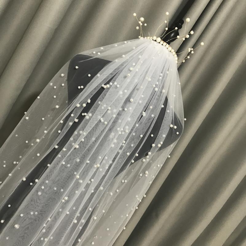 Bridal Veils Women Tulle Veil Pearl Wedding 1 Tier Short Long White Ivory Accessories With Comb
Bridal Veils Women Tulle Veil Pearl Wedding 1 Tier Short Long White Ivory Accessories With Comb