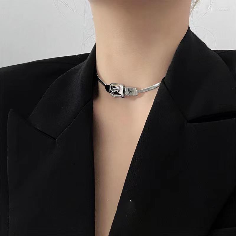 Choker Fashion Simple Titanium Steel Belt Buckle Necklaces Women Ins Personality Hip Hop Spice Girl Clavicle Chain Jewelry Accessories
Choker Fashion Simple Titanium Steel Belt Buckle Necklaces Women Ins Personality Hip Hop Spice Girl Clavicle Chain Jewelry Accessories