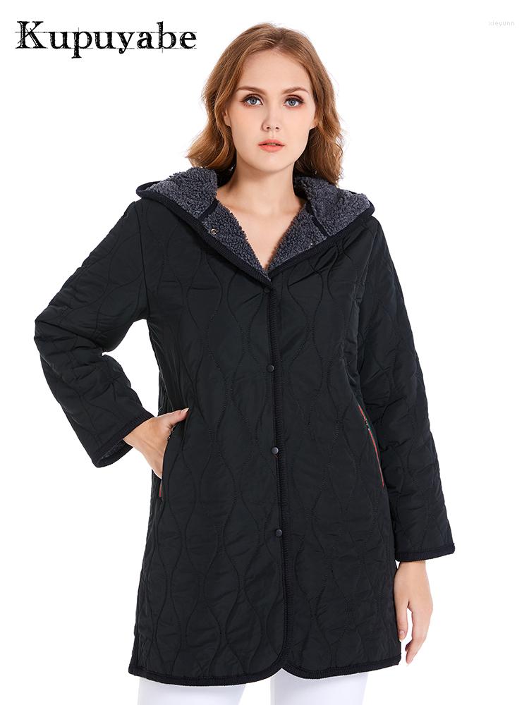Women's Trench Coats KUPUYABE Women's Plus Size Winter Padded Jacket Woolly Lining Cotton Thick Warmth And Windproof Hooded Coat, Black
Women's Trench Coats KUPUYABE Women's Plus Size Winter Padded Jacket Woolly Lining Cotton Thick Warmth And Windproof Hooded Coat, Black