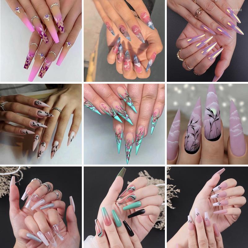 False Nails 24pcs Extra Long Ballet Try On Nail Art Artificial Removable Reusable Color Press, 05
False Nails 24pcs Extra Long Ballet Try On Nail Art Artificial Removable Reusable Color Press, 05