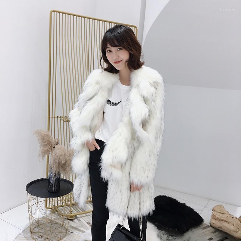 Women' Fur Kintted High Street Faux Raccoon Dog Womens Medium Lenght Jackets Korean Long Sleeve Big Collar Loose Warm Female Overcoats, Picture shown
Women' Fur Kintted High Street Faux Raccoon Dog Womens Medium Lenght Jackets Korean Long Sleeve Big Collar Loose Warm Female Overcoats, Picture shown