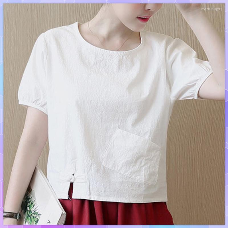 Women's T Shirts Summer Cotton And Linen Short T-shirt Women's Short-sleeved Tee Shirt Loose Crop Top Large Size Solid Tops Woman, Green
Women's T Shirts Summer Cotton And Linen Short T-shirt Women's Short-sleeved Tee Shirt Loose Crop Top Large Size Solid Tops Woman, Green