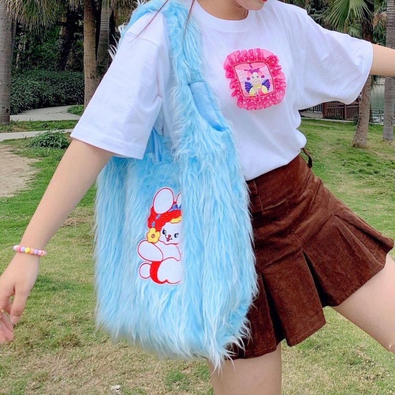Evening Bags Soft Blue Plush Large Capacity Tote Autumn Winter Women Bag Cute Cartoon Retro Shoulder Storage Shopping, 40x34x41
Evening Bags Soft Blue Plush Large Capacity Tote Autumn Winter Women Bag Cute Cartoon Retro Shoulder Storage Shopping, 40x34x41