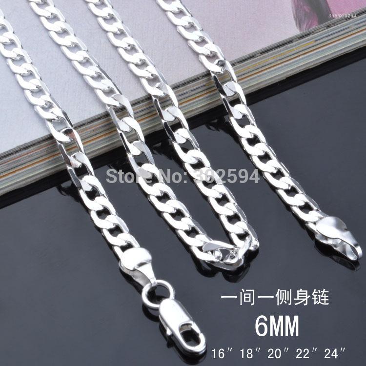 Chains 16-24inch For Choose Beautiful Fashion Silver Color Charm 6MM Chain Pretty Girl Necklace
Chains 16-24inch For Choose Beautiful Fashion Silver Color Charm 6MM Chain Pretty Girl Necklace
