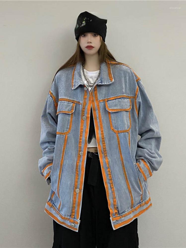 Women's Jackets Patchwork Female Outerwear Chaqueta 2023 Y2k Aesthetic Women Vintage Denim Korean Casual Harajuku Contrast Color Coat, Blue
Women's Jackets Patchwork Female Outerwear Chaqueta 2023 Y2k Aesthetic Women Vintage Denim Korean Casual Harajuku Contrast Color Coat, Blue