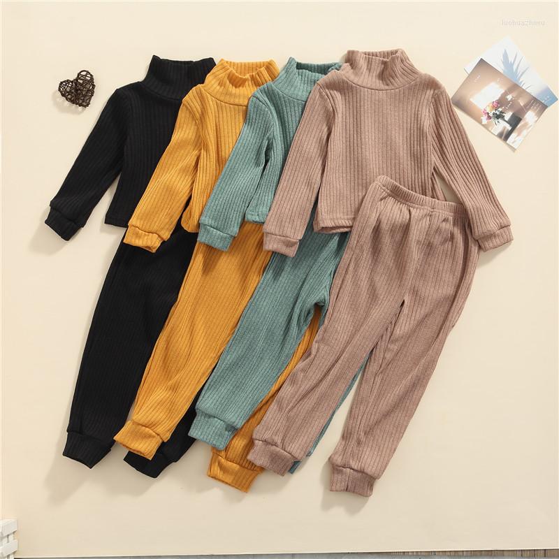 Clothing Sets Baby Girls Boys Outfits Solid Color High Collar Long Sleeve Tops Elastic Waist Trousers Ribbed 2PCS Autumn Spring 2-7Y, Black
Clothing Sets Baby Girls Boys Outfits Solid Color High Collar Long Sleeve Tops Elastic Waist Trousers Ribbed 2PCS Autumn Spring 2-7Y, Black
