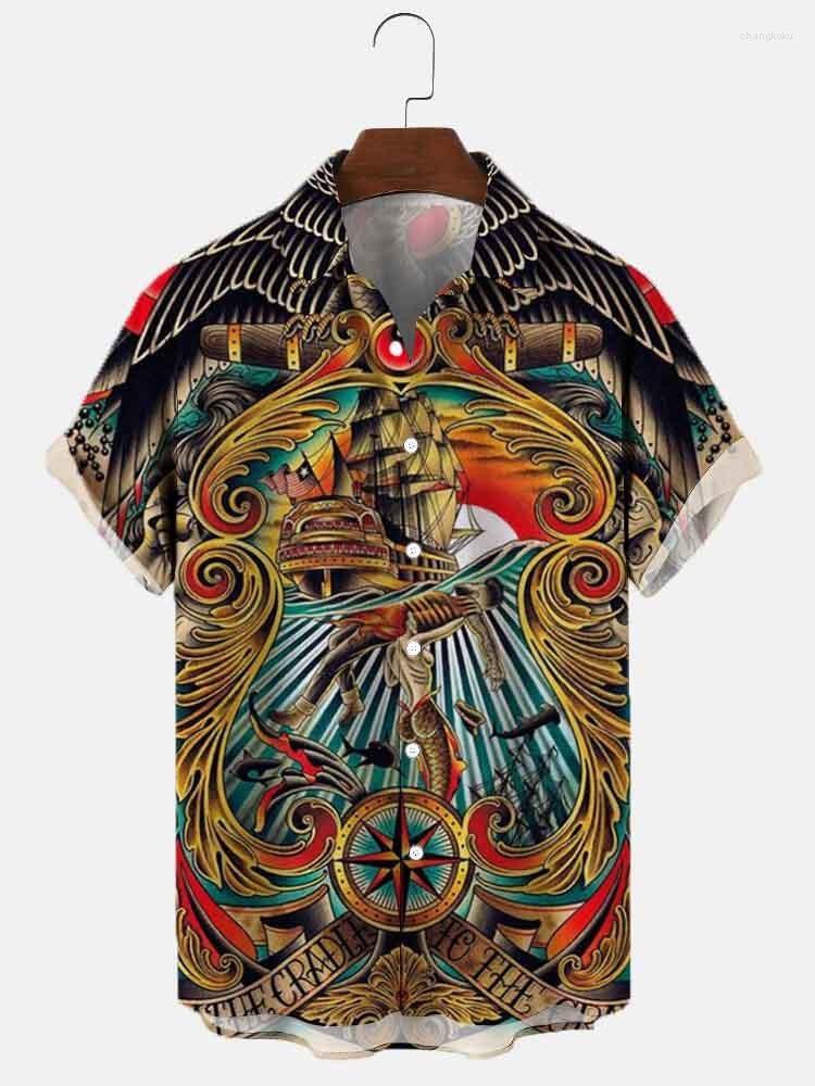 Men's Casual Shirts Sailing Men's Fashion Vintage Clothing Retro Sailor Short Sleeve Breathable Loose Printing Hawaiian Top Men, 086-220620-06
Men's Casual Shirts Sailing Men's Fashion Vintage Clothing Retro Sailor Short Sleeve Breathable Loose Printing Hawaiian Top Men, 086-220620-06