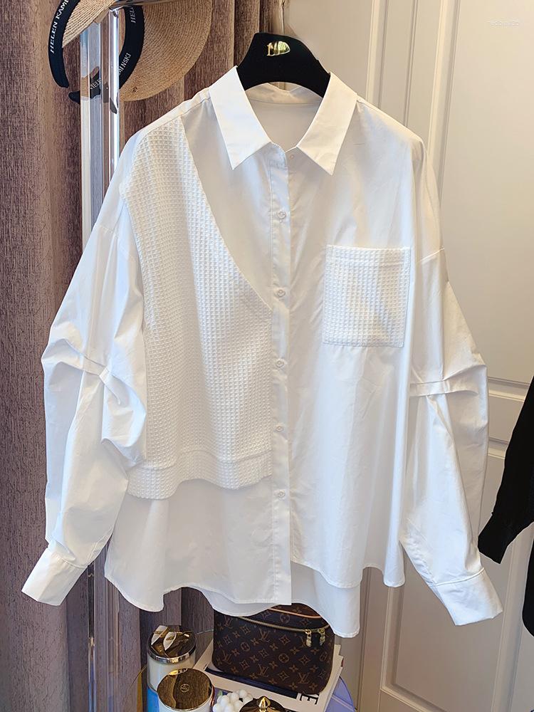 Women' Blouses Women' Splicing Shirt 2023 Autumn Solid Color Button Turn-Down Collar Long Sleeve Casual Loose Ladies Shirts Fashion, Black
Women' Blouses Women' Splicing Shirt 2023 Autumn Solid Color Button Turn-Down Collar Long Sleeve Casual Loose Ladies Shirts Fashion, Black
