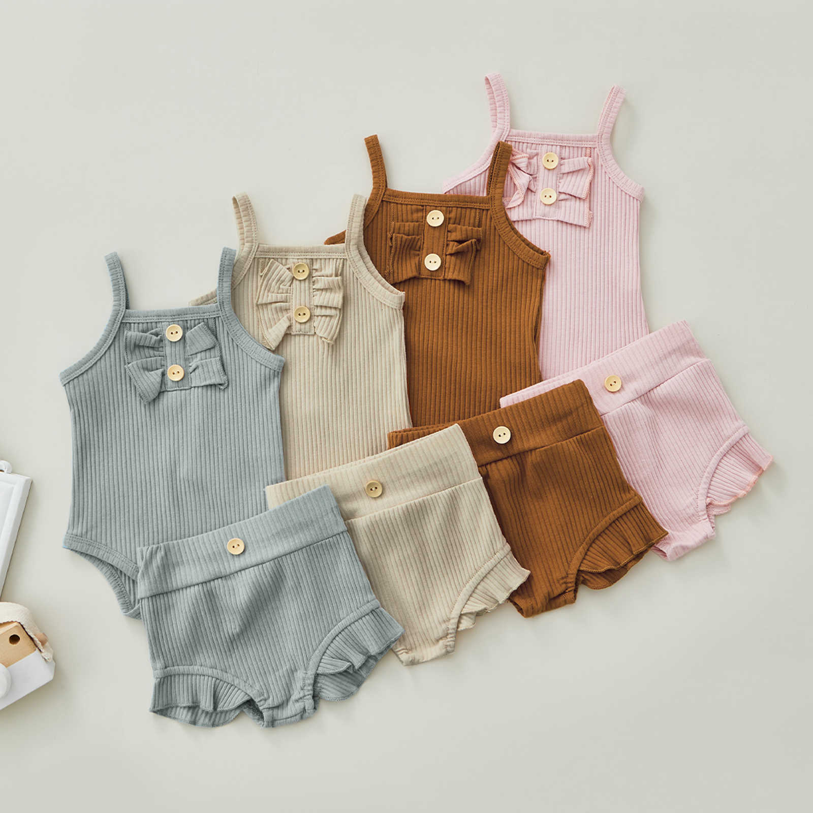 Clothing Sets Infant New Baby Girls Casual Outfits Suit Solid Color Cotton Ribbed Sleeveless Sling Romper TopsRuffled Shorts PCS Toddler Set, Beige
Clothing Sets Infant New Baby Girls Casual Outfits Suit Solid Color Cotton Ribbed Sleeveless Sling Romper TopsRuffled Shorts PCS Toddler Set, Beige