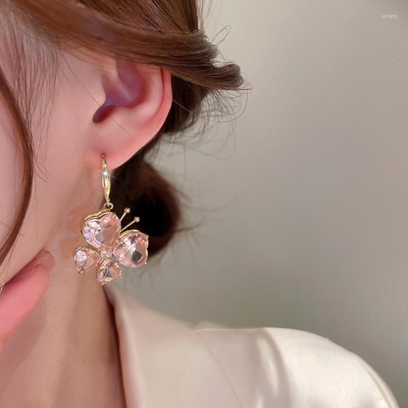 Dangle Earrings Pink Crystal Silver Needle Zircon Love Flower Fashion All-match Trendy Cool Girl Women Jewelry
Dangle Earrings Pink Crystal Silver Needle Zircon Love Flower Fashion All-match Trendy Cool Girl Women Jewelry