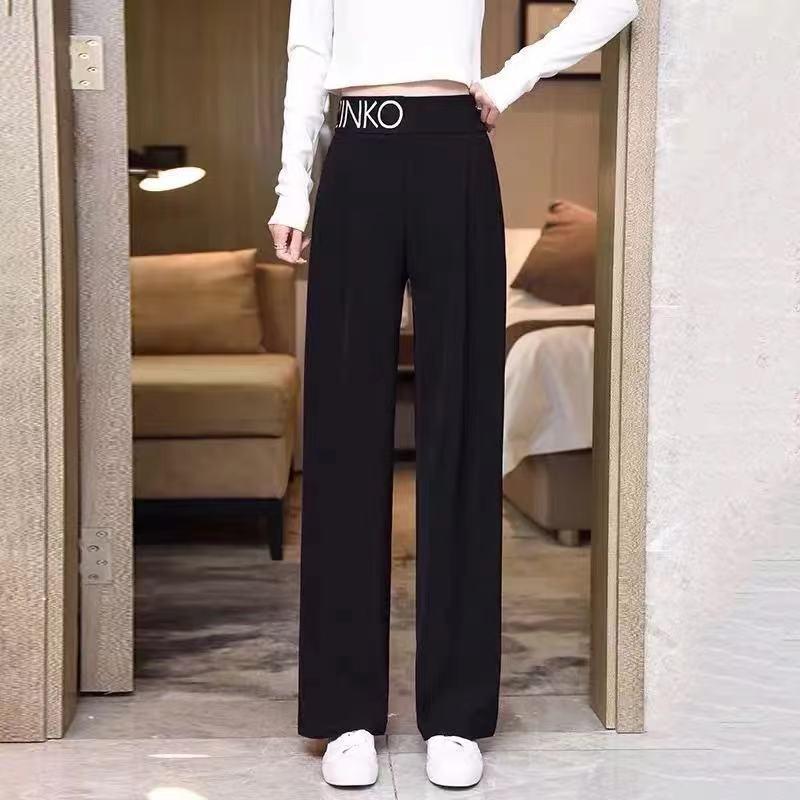 Women's Pants & Capris 2023 Summer Korean Style High Waist Straight Loose Suit Thin Ice Silk Casual ZK Letters Wide-leg, Black
Women's Pants & Capris 2023 Summer Korean Style High Waist Straight Loose Suit Thin Ice Silk Casual ZK Letters Wide-leg, Black