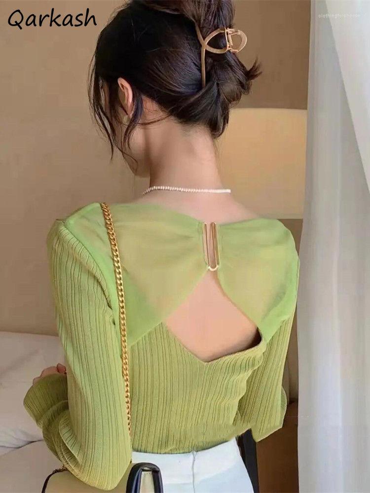 Women' T Shirts Mesh Backless Long Sleeve T-shirts Women Skinny Sexy Cute Elegant Vintage Prevalent Design Aesthetic Tops All-match Spring, Green
Women' T Shirts Mesh Backless Long Sleeve T-shirts Women Skinny Sexy Cute Elegant Vintage Prevalent Design Aesthetic Tops All-match Spring, Green