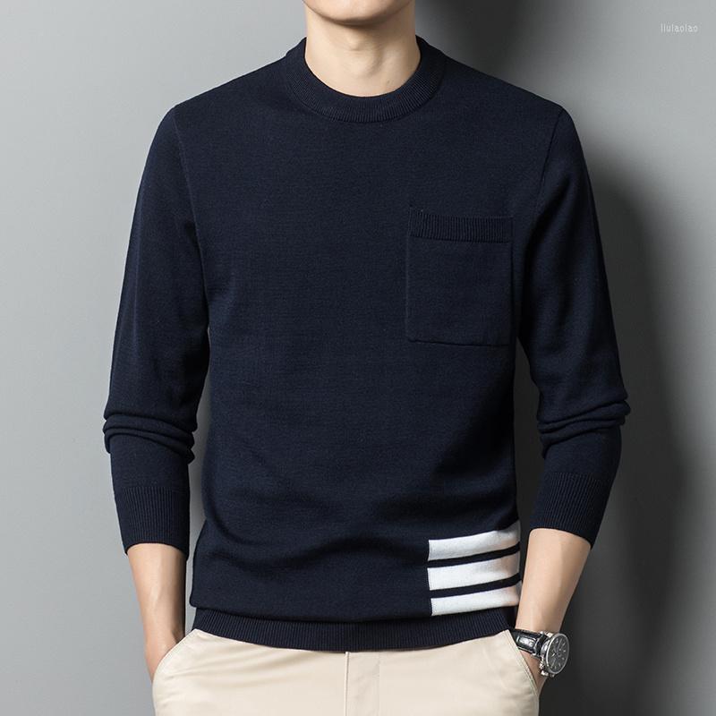 Men's Sweaters Autumn Winter Top Original Designer Fashion Knit Men's Round Neck Wear Stripe Bottom Shirt Black Korean Casual Comfort
Men's Sweaters Autumn Winter Top Original Designer Fashion Knit Men's Round Neck Wear Stripe Bottom Shirt Black Korean Casual Comfort
