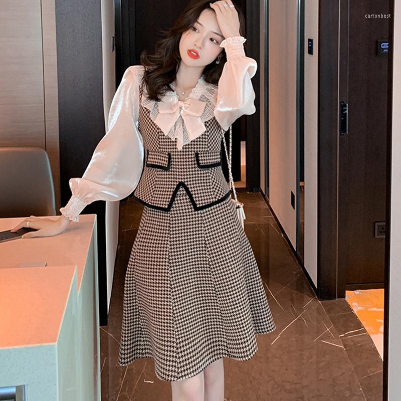 Work Dresses Fashion Retro Two-piece Suit Women' 2023 Spring French Tweed Stitching Top Waist Sweet Skirt 2-piece Set For Women
Work Dresses Fashion Retro Two-piece Suit Women' 2023 Spring French Tweed Stitching Top Waist Sweet Skirt 2-piece Set For Women