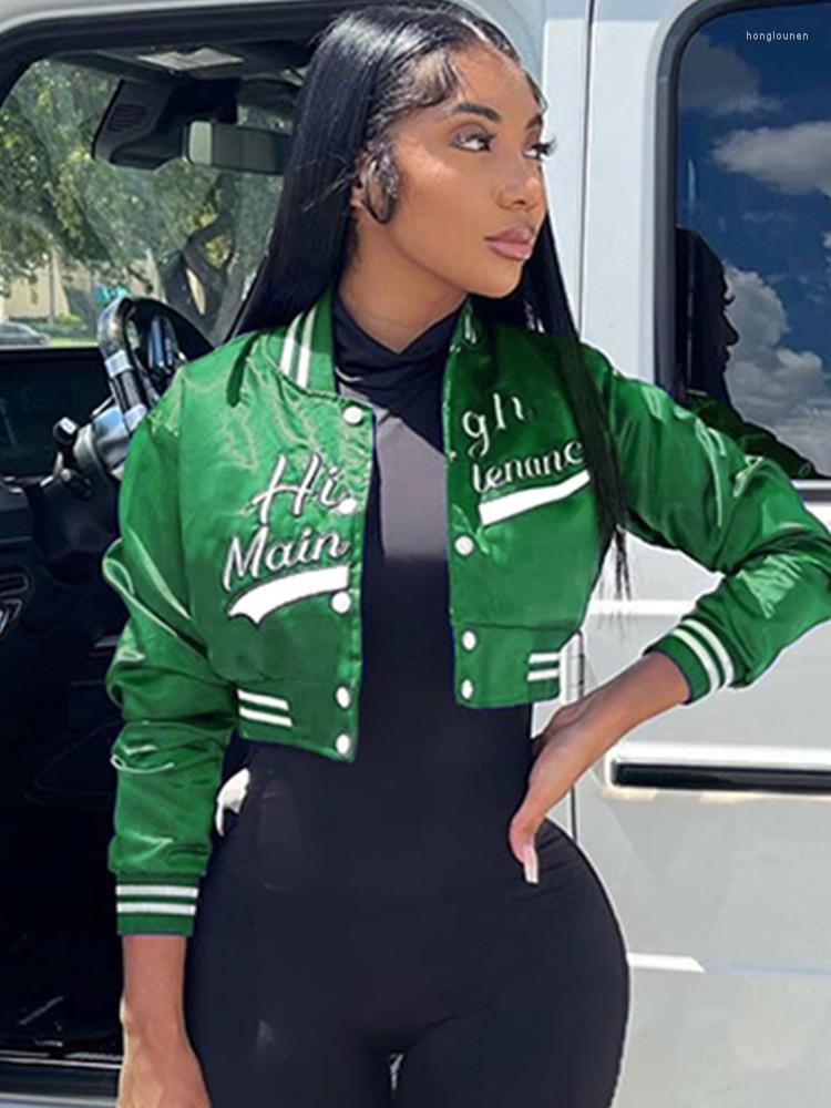 Women' Jackets Hirigin Letter Embroidery Short Baseball Jacket Women Fashion Casual Slim Vintage Cropped Coat Lady Classic Streetwear, Blue
Women' Jackets Hirigin Letter Embroidery Short Baseball Jacket Women Fashion Casual Slim Vintage Cropped Coat Lady Classic Streetwear, Blue
