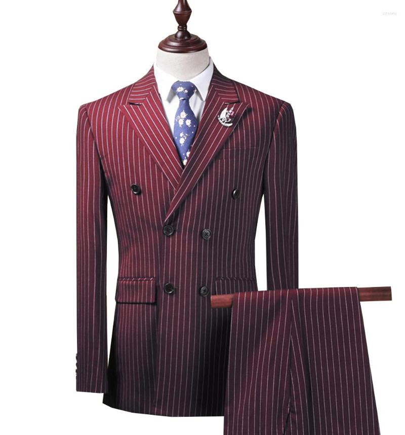 Men's Suits SOLOVEDRESS Burgundy Men's Suit 2-Piece Pinstriped Tuxedo Notched Lapel Slim Groom Wedding Office Meeting (Blazer Pants), White
Men's Suits SOLOVEDRESS Burgundy Men's Suit 2-Piece Pinstriped Tuxedo Notched Lapel Slim Groom Wedding Office Meeting (Blazer Pants), White