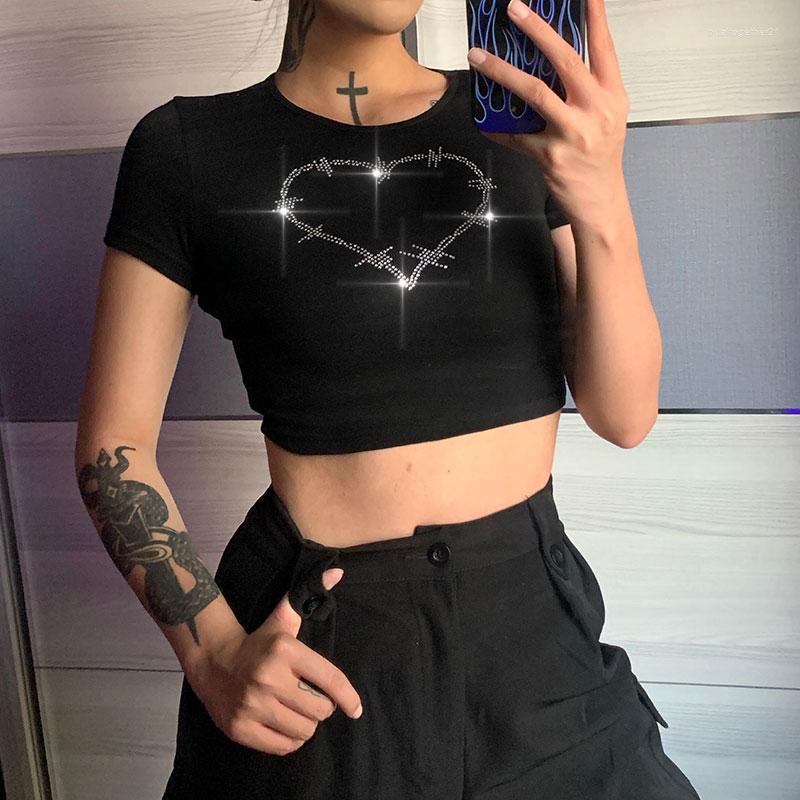 Women' T Shirts Women Love Diamond O Neck Shirt Female Elegant Summer 2023 Womens Fashion Leisure Black Crop Top Short Sleeve Tops Y2k, 813-red
Women' T Shirts Women Love Diamond O Neck Shirt Female Elegant Summer 2023 Womens Fashion Leisure Black Crop Top Short Sleeve Tops Y2k, 813-red