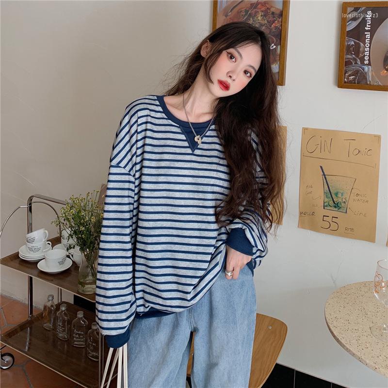 Women's T Shirts Early Autumn High-end Sweater Women's Spring And Thin Section Loose Hong Kong Style Striped Top
Women's T Shirts Early Autumn High-end Sweater Women's Spring And Thin Section Loose Hong Kong Style Striped Top