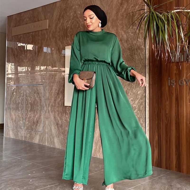 Ethnic Clothing 2 Pieces Matching Muslim Sets Top And Pants Eid Satin Abayas For Women Dubai Hijab Dress Abaya Islamic Modest Outfit
Ethnic Clothing 2 Pieces Matching Muslim Sets Top And Pants Eid Satin Abayas For Women Dubai Hijab Dress Abaya Islamic Modest Outfit
