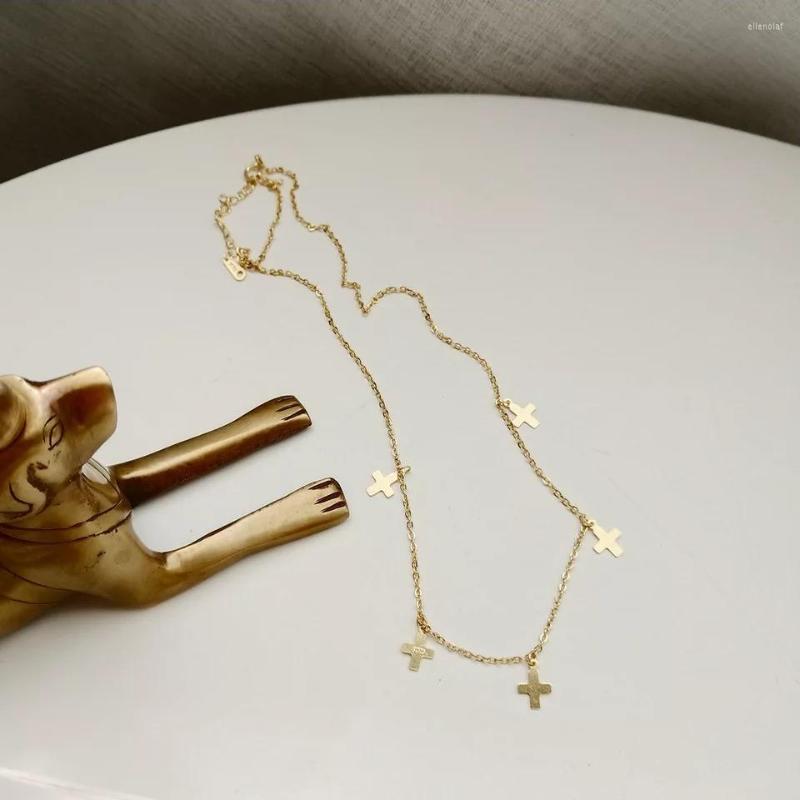Chains 925 Sterling Silver Necklace Fashion Mini Cross Short Chain Pig Nose Clavicular Trend Wild Female Jewelry
Chains 925 Sterling Silver Necklace Fashion Mini Cross Short Chain Pig Nose Clavicular Trend Wild Female Jewelry