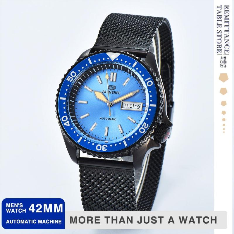 Wristwatches Parnsrpe - Blue Men's Watch NH36A Luminous Diving PVD Black Case Sapphire Glass Automatic Mechanical, Multicolor
Wristwatches Parnsrpe - Blue Men's Watch NH36A Luminous Diving PVD Black Case Sapphire Glass Automatic Mechanical, Multicolor