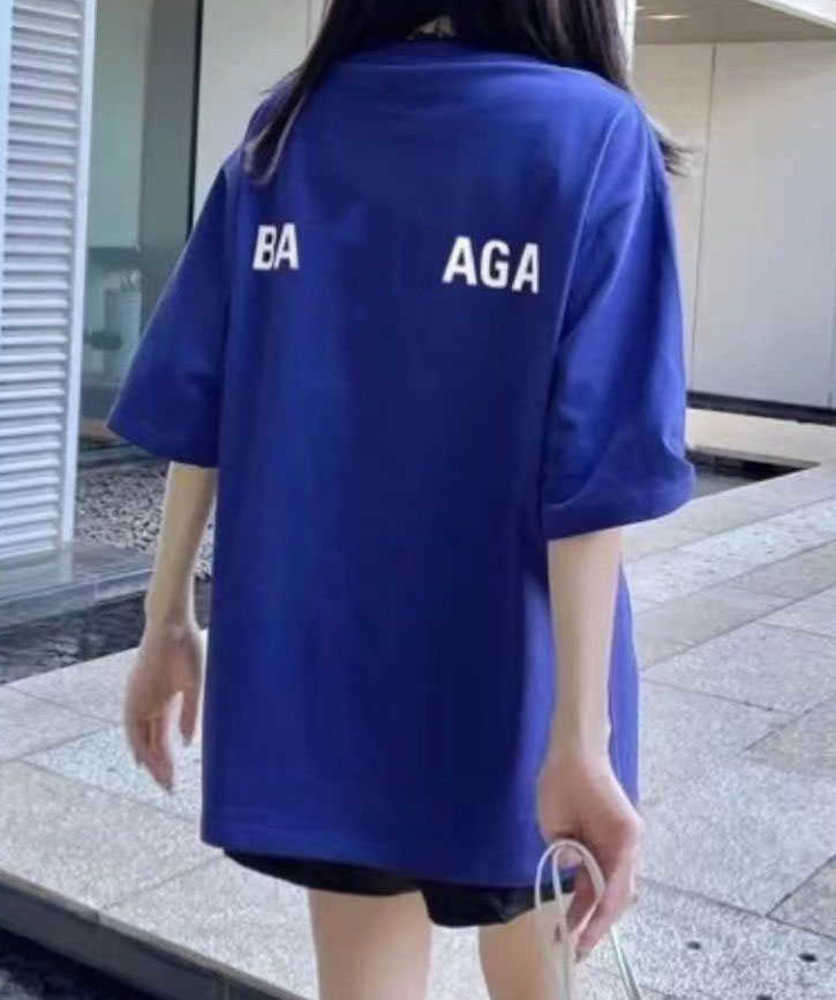Designer t Shirt Balanciagas Pure Cotton Short Sleeve Fashion Brand Korean Loose Large Round Men' and Women' Same Style Lovers' Blue, White
Designer t Shirt Balanciagas Pure Cotton Short Sleeve Fashion Brand Korean Loose Large Round Men' and Women' Same Style Lovers' Blue, White