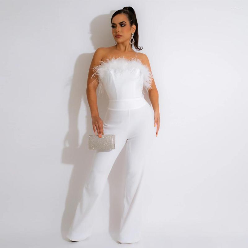 Casual Dresses Feathers Jumpsuit Women Solid Strapless Summer Party Overalls Wide Leg Pants Fashion Sexy Female Romper, Blue
Casual Dresses Feathers Jumpsuit Women Solid Strapless Summer Party Overalls Wide Leg Pants Fashion Sexy Female Romper, Blue
