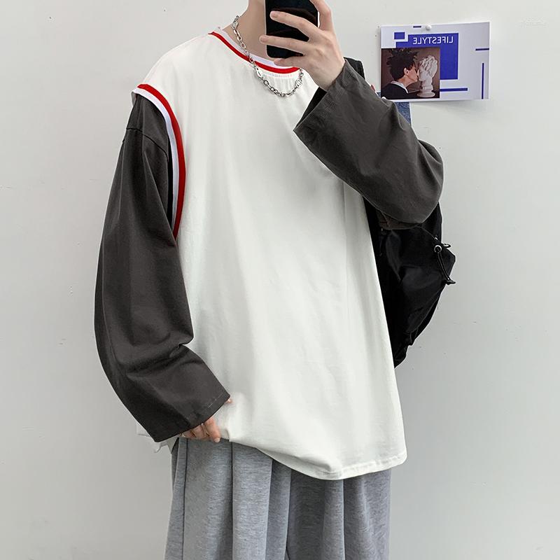 Men' T Shirts Autumn Spring Fashion Oversized Fake Two Pieces Shirt Men' Long Sleeve Casual O Neck Cotton T-Shirt For Man Top Te, Cj8001 white blue
Men' T Shirts Autumn Spring Fashion Oversized Fake Two Pieces Shirt Men' Long Sleeve Casual O Neck Cotton T-Shirt For Man Top Te, Cj8001 white blue