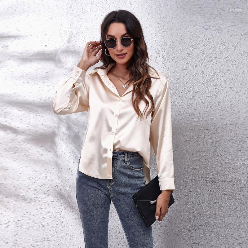 Women' Blouses Fashion Woman 2023 Solid Color Shirt Silk Satin Long-sleeved Female Clothing Urban Leisure Cardigan Top, Picture shown
Women' Blouses Fashion Woman 2023 Solid Color Shirt Silk Satin Long-sleeved Female Clothing Urban Leisure Cardigan Top, Picture shown