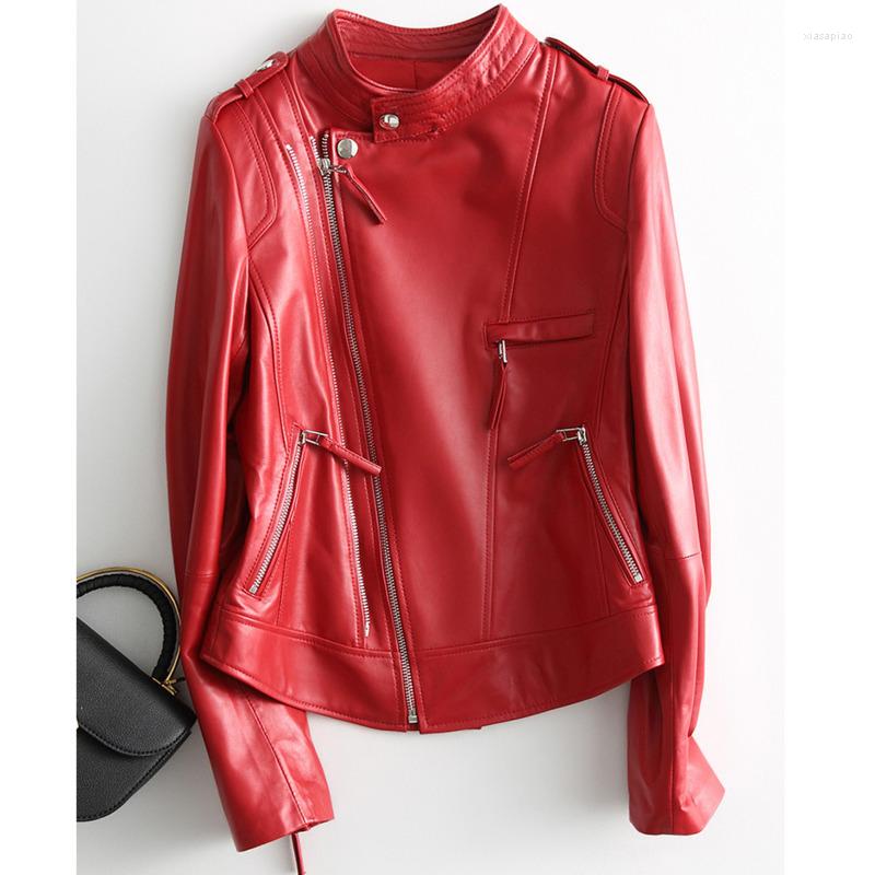 Women's Leather 2023 Real Female Jacket Streetwear Skeepskin Coat Fashion Casual Korean Elegant Punk Short Jackets 68625, Black
Women's Leather 2023 Real Female Jacket Streetwear Skeepskin Coat Fashion Casual Korean Elegant Punk Short Jackets 68625, Black