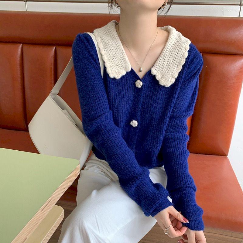 Women's Knits Knitted Cardigan Women Sweater Vintage Gentle Wool Cropped Top Long Sleeves Doll Collar Fashion Autumn Female Clothing, Green
Women's Knits Knitted Cardigan Women Sweater Vintage Gentle Wool Cropped Top Long Sleeves Doll Collar Fashion Autumn Female Clothing, Green