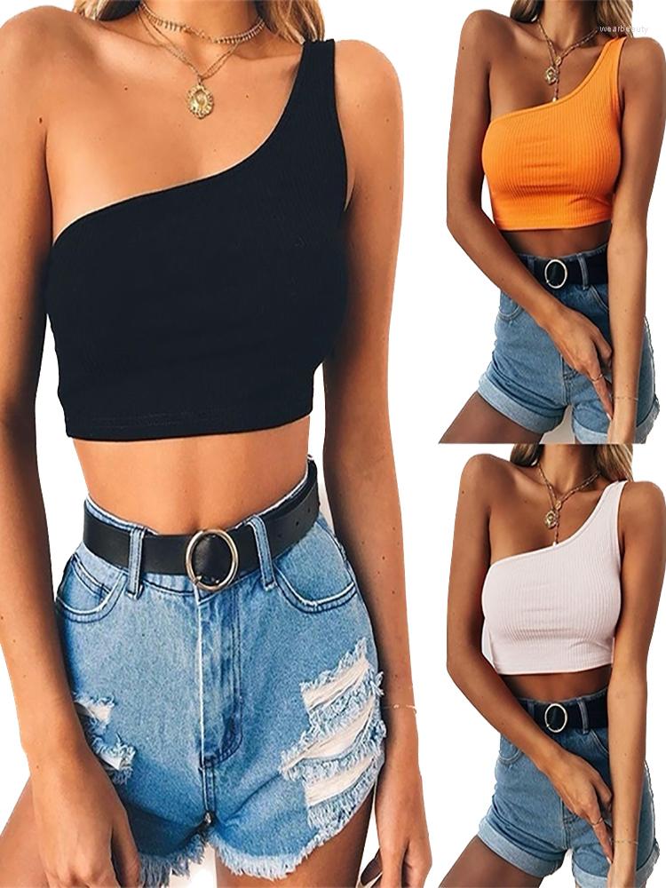 Women' Tanks VIIANLES Summer Sexy Low Cut One Shoulder Top Women' Close Fitting Vest Off Sleeveless Navel Short Slim Thin Solid Color, White
Women' Tanks VIIANLES Summer Sexy Low Cut One Shoulder Top Women' Close Fitting Vest Off Sleeveless Navel Short Slim Thin Solid Color, White