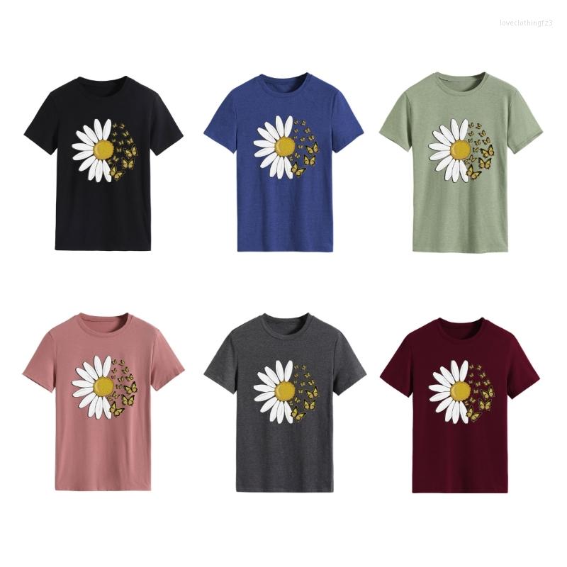 Women' T Shirts Women Summer Short Sleeve Butterflies Daisy Print Floral T-Shirt Casual Loose O-Neck Cute Graphic Pullover Top Blouse, Black
Women' T Shirts Women Summer Short Sleeve Butterflies Daisy Print Floral T-Shirt Casual Loose O-Neck Cute Graphic Pullover Top Blouse, Black