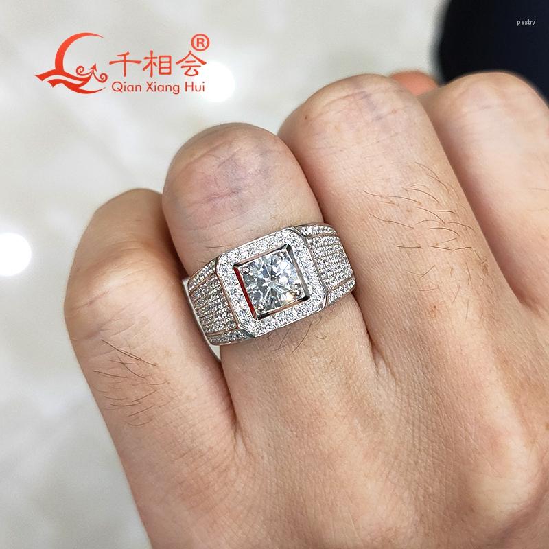 Cluster Rings Real Moissanite Ring Men 925 Sterling Silver 1 Round Brilliant Diamonds Engagement Male Wedding Jewelry
Cluster Rings Real Moissanite Ring Men 925 Sterling Silver 1 Round Brilliant Diamonds Engagement Male Wedding Jewelry